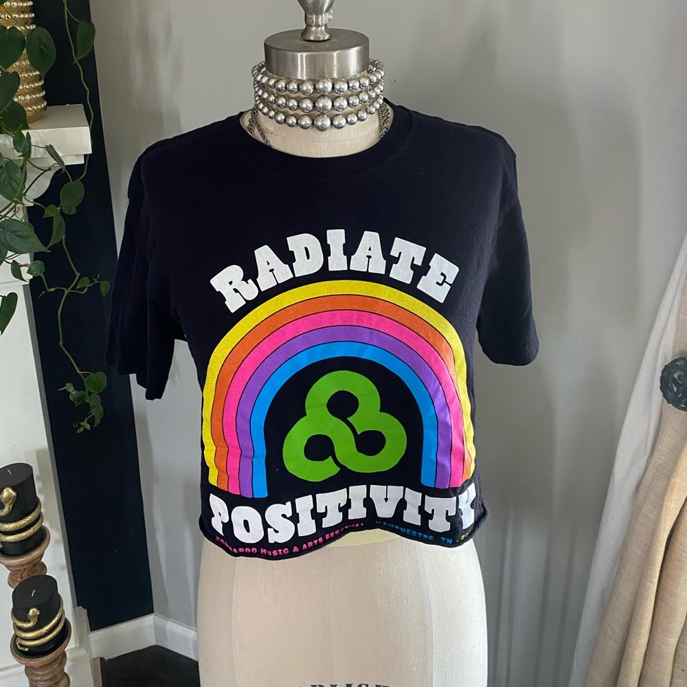 2021 Bonnaroo music fest cropped tee size small 🌈